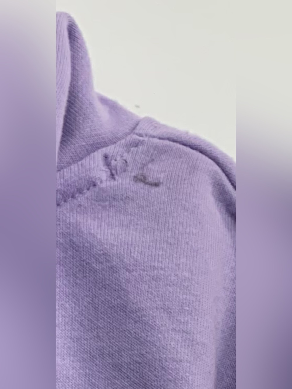 Nike Lavender Cropped Crewneck Hoodie Sweatshirt - Picture 3 of 3